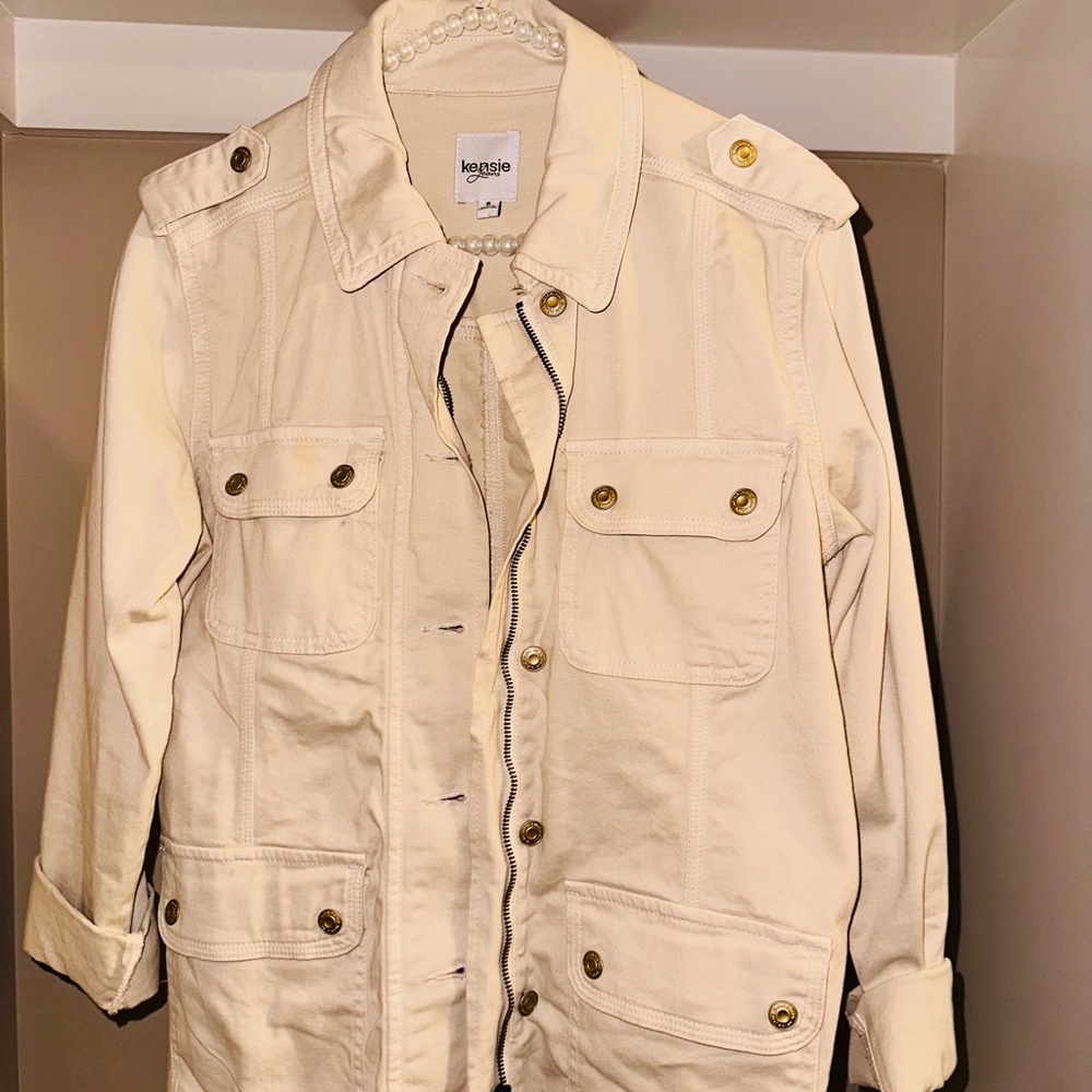 Kensie Cream Utility Jacket
